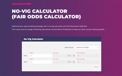 no vig fair odds calculator|No Vig Odds Calculator .